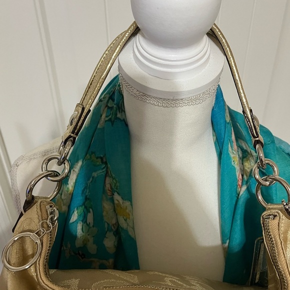 COACH POPPY STORYPATCH POP SWING BAG/ SHOULDER BAG GOLD #15304 - Picture 11 of 16